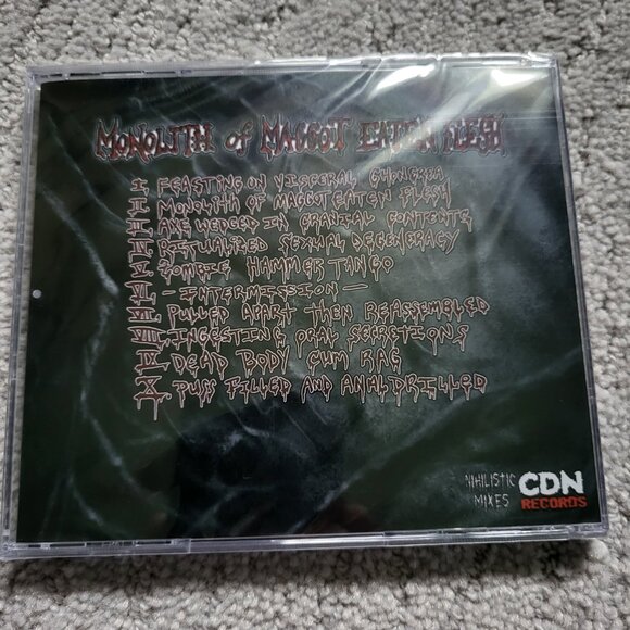 SPILLING ENTRAILS - Monolith of Maggot Eaten Flesh (CD) BRAND NEW STILL WRAPPED - Picture 2 of 3
